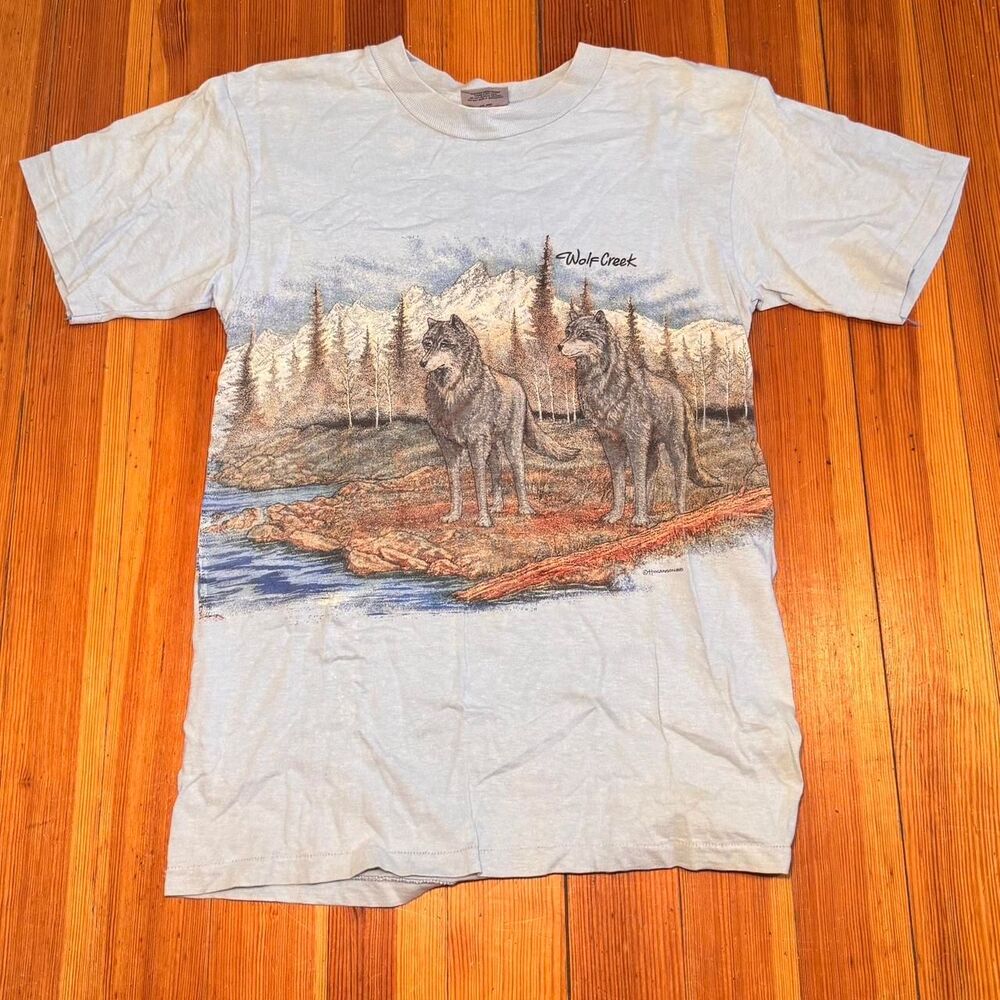 Oneita AOP Men's Blue and Grey T-shirt